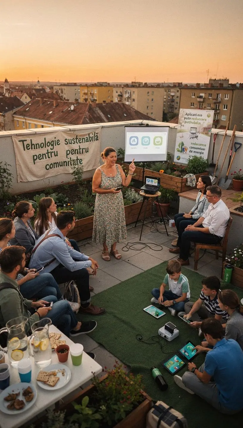 Diagramă ilustrativă cu etape clare pentru integrarea tehnologiei în rutina zilnică, prezentată într-un format ușor de înțeles.